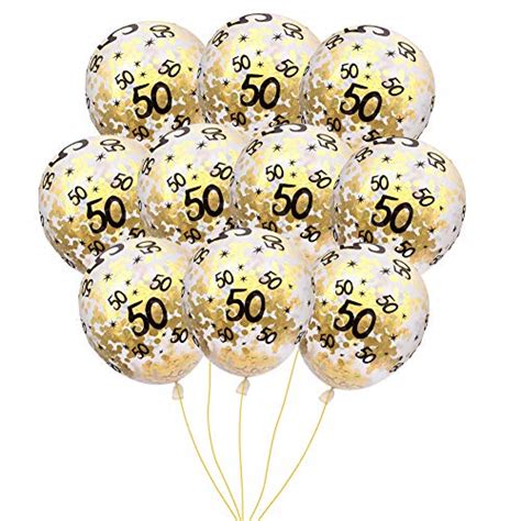 Konsait 50th Birthday Photo Booth Props 50 Black And Faux Gold Happy