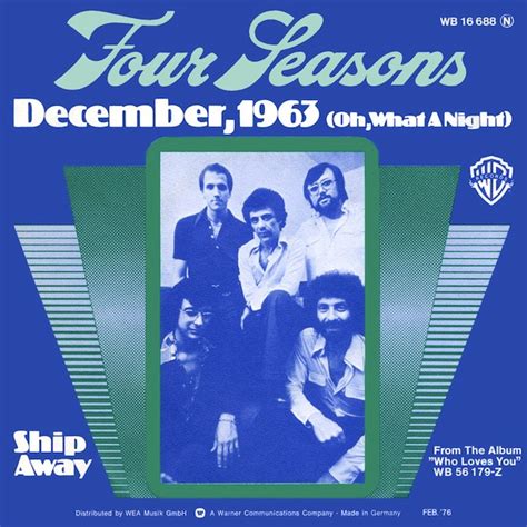 The Four Seasons December 1963 Oh What A Night Lyrics Genius Lyrics