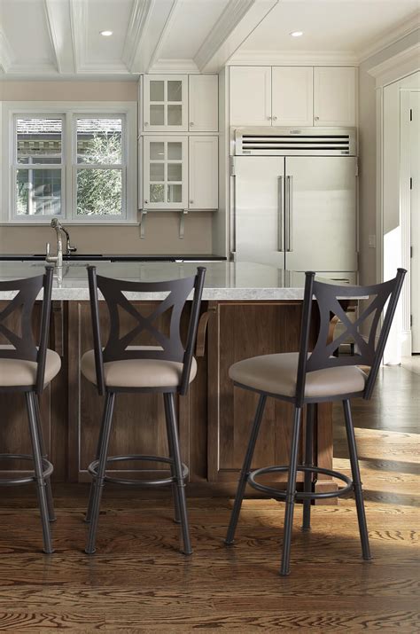 The home styles arts and crafts bar stoolthe home styles arts and crafts bar stool has a perfect blend of style and stability for your kitchen island. Buy Trica's Aramis Swivel Bar Stool w/ Cross Back - Free ...