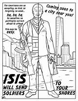 Isis Comic Coloring Book Anti Thomas Evil Culture Soldiers Social Shores sketch template