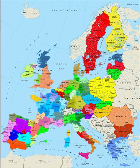 Europa Länder Karta Karta över Europa Politiska Regionen Europa Karta