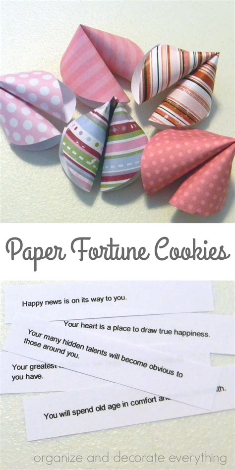 Paper Fortune Cookies Organize And Decorate Everything
