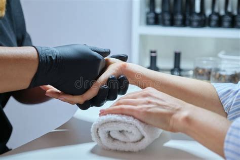 Professional Hand Massage Hand And Nail Care In Beauty Salon Stock Image Image Of People