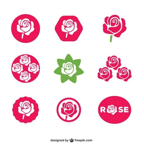 Free Vector Rose Icons