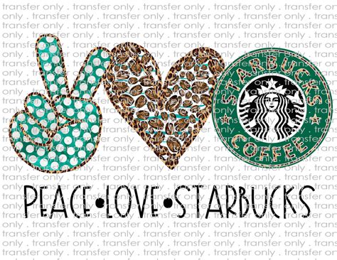 Peace Love Starbucks 20 Oz Sublimation Tumbler Kitchen And Dining Home