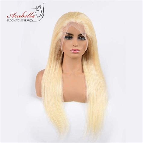 Human Hair Wigs 613 Blonde Straight 13x4 Inch Lace Frontal Wig Remy Hair