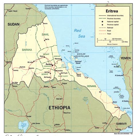 Eritrea Map In Africa Eritrea Map And Satellite Image The