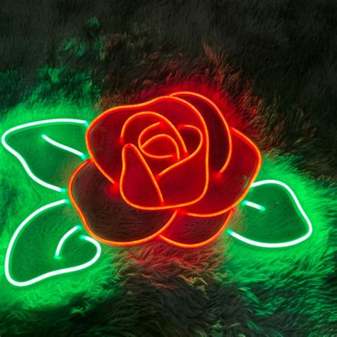 Custom Rose Flower Neon Light Personalized Rose Neon Sign Flower Led