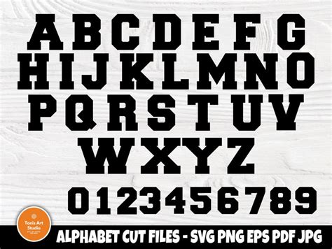 Varsity Font Svg College Font Svg Varsity Alphabet Svg College