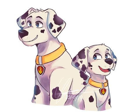 Marshall By Milkymatsu02 Dog Drawing Furry Art Paw Patrol Characters