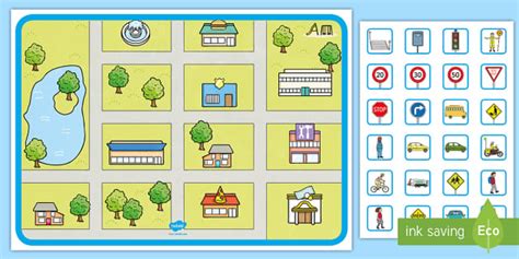 Blank Town Map Template Build A Town Teaching Resources