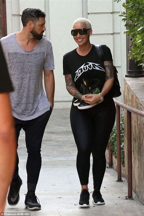Amber Rose Cracks A Smile After A Grueling Rehearsal With Maksim