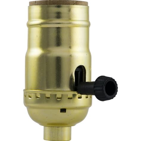 Hyper Tough 3 Way Lamp Socket Brass Finish 52213