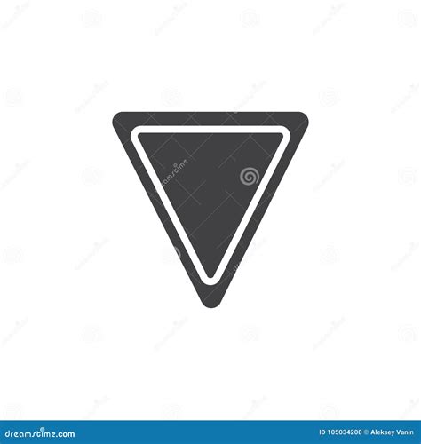 Yield Triangle Signs Icon Vector Stock Vector Illustration Of Pixel