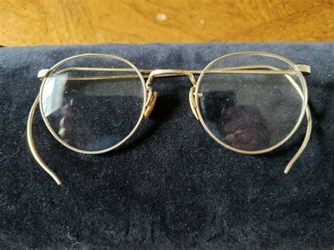 vintage ao american optical 1 10 12k gf ful vue gold wire rim glasses antique americanoptical