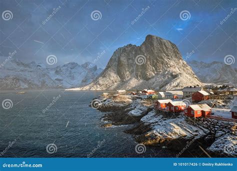 Hamnoy Fishing Village In Lofoten Island Norway Stock Image