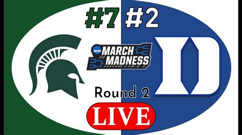 7 michigan state vs 2 duke march madness round 2 live reaction youtube