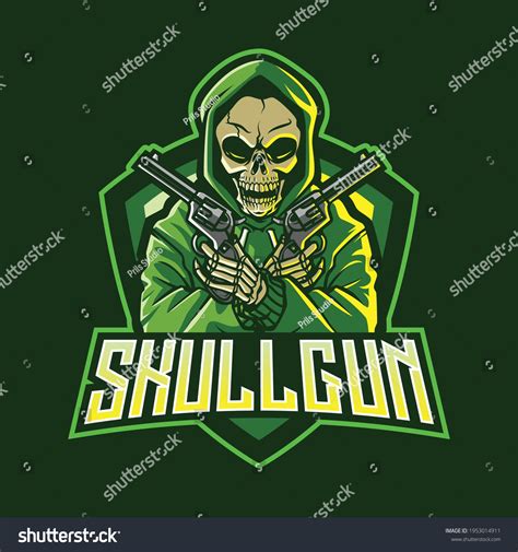 Skull Gun Mascot Logo Stock Vector Royalty Free 1953014911 Shutterstock