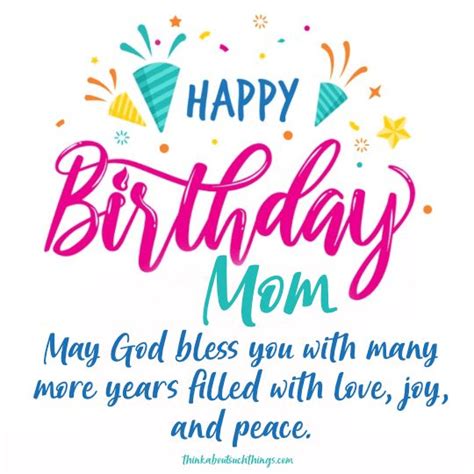 A Birthday Card With The Words Happy Birthday Mom And Fireworks In The