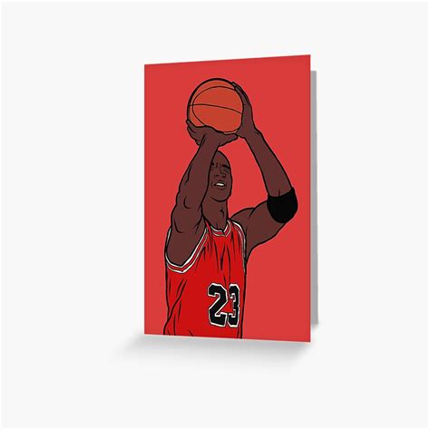 Michael Jordan Eyes Closed Free Throw Greeting Card For Sale By