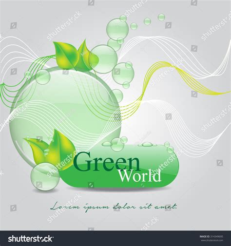 Green World Ecological Illustration With Swirls Royalty Free Stock