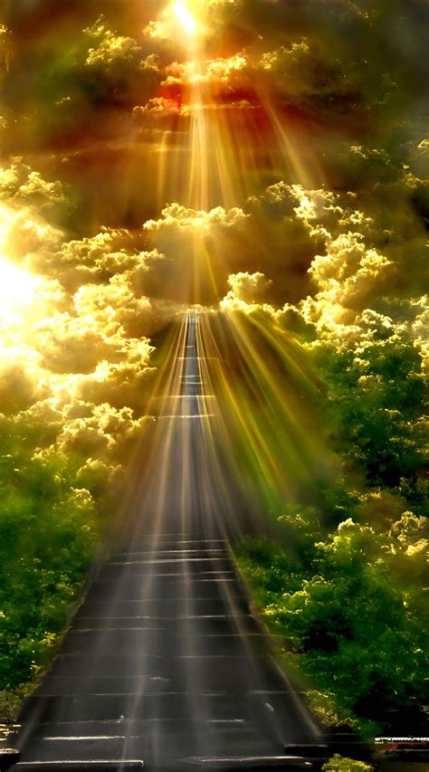 The Road To Heaven Heavenly Sunshine Beams Divine Bright Soft Focus