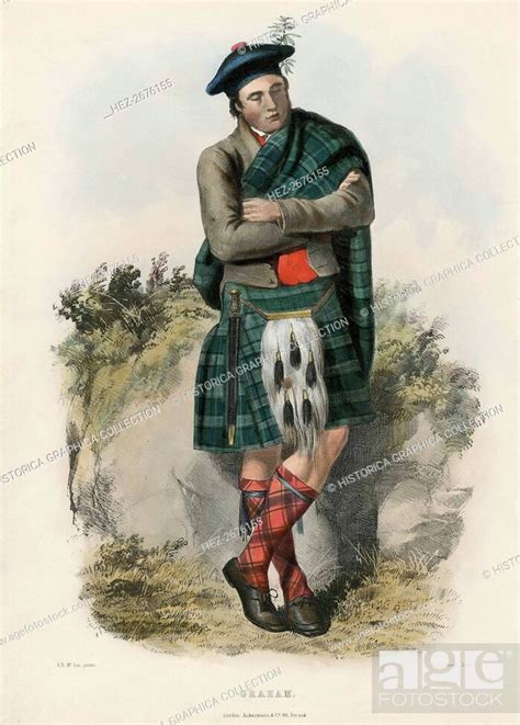 Graham From The Clans Of The Scottish Highlands Pub 1845 Colour