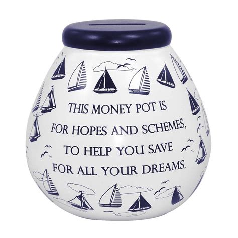 Pot Of Dreams Ceramic Money Box Pots Savings Fund Save Coins Piggy Bank