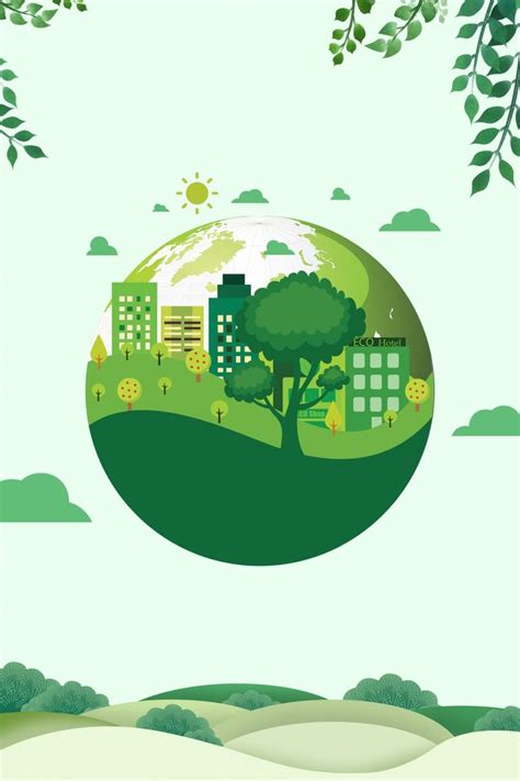Green Hd Energy Environmental Poster Background Wallpaper Image For