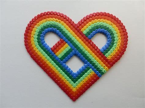 Rainbow Heart Hama Beads By Flozoscrafts Might Be Able To Convert To A