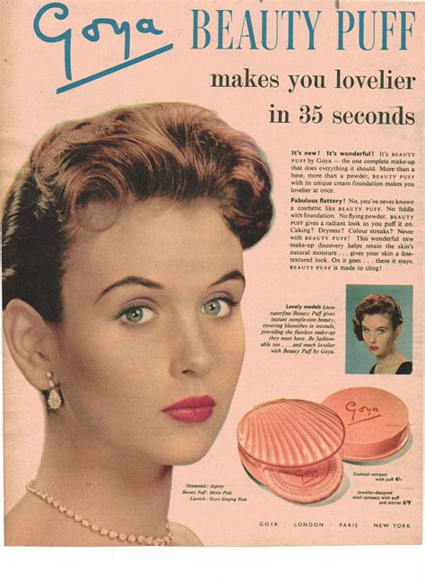Goya Beauty Puff Ad Vintage Makeup Ads Retro Makeup Vintage Beauty