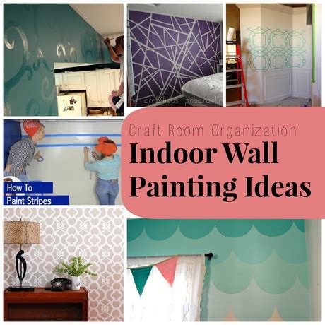 Paint the door frames and window white. Wall Painting Ideas - Craftfoxes
