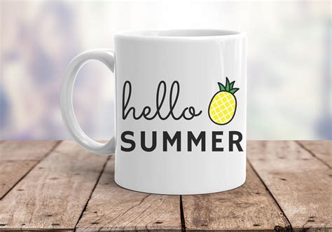 Hello Summer Coffee Mug Hello Summer Hello Summer Mug Etsy