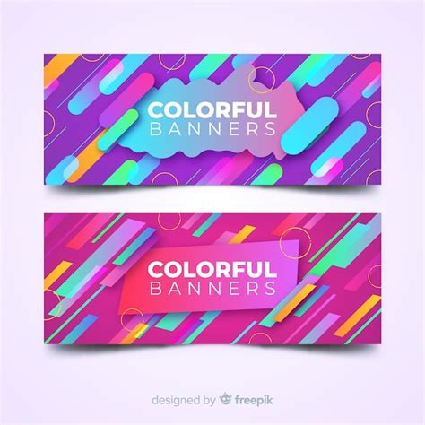 Free Vector Colorful Banners