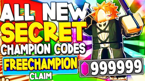 All New Secret Champion Codes In Anime Fighting Simulator Roblox