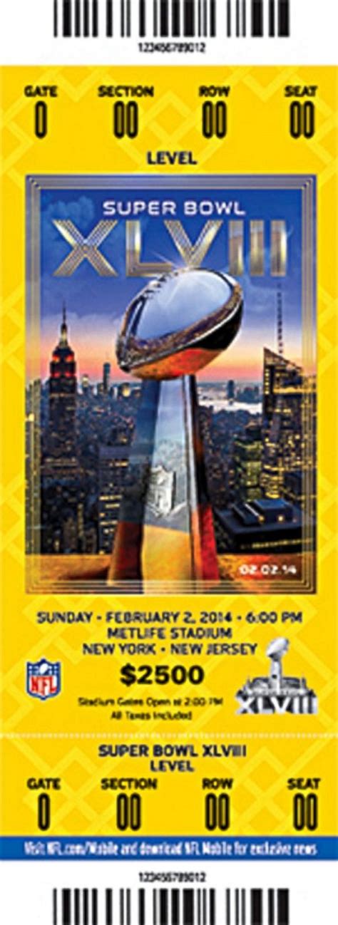 Super Bowl An Evolution Of Tickets In Photos Photos Image 51 Abc News
