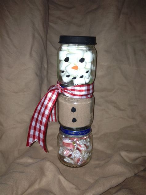 Baby Food Jar Snowman Favor 500 Via Etsy Baby Jar Crafts Kids