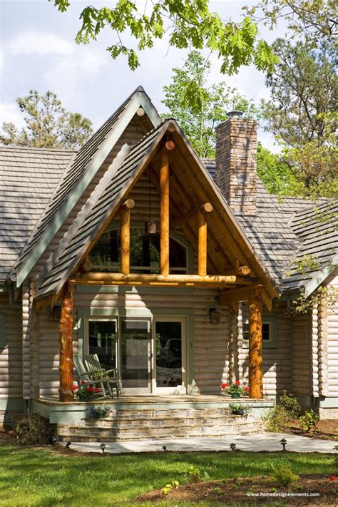 Log Home Lavely Traditional Porch Other By Home Design