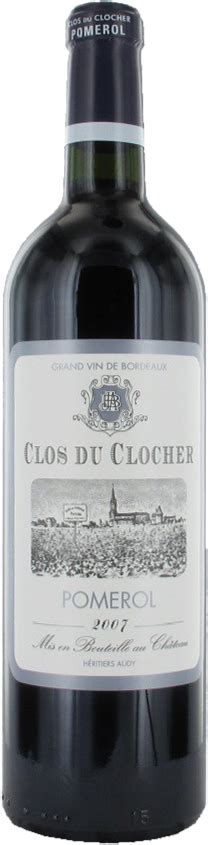Château clos du clocher 1990 presenta un color rubi oscuro. Clos du Clocher rouge Pomerol 2007