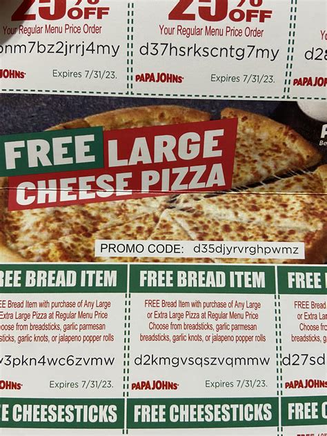 Papa Johns Coupon Codes August 2024 Allyn Giacinta