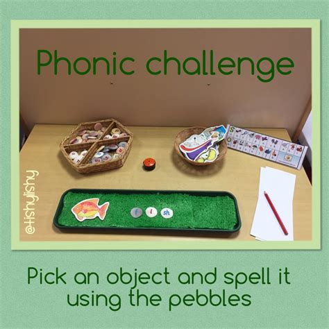 Phonic Challenge Spell With The Pebbles Phonics Activities Phonics
