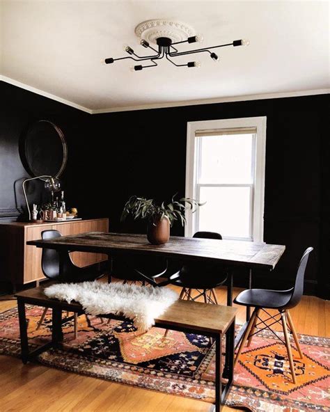 This Moody Dining Room Combines High Style Drama With Bright And Breezy
