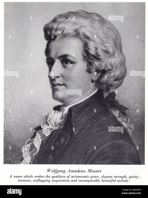 Wolfgang Amadeus Mozart Portrait Of The Famous Composer Stock Photo