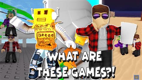 Playing The Most Random Games On Roblox Roblox Youtube