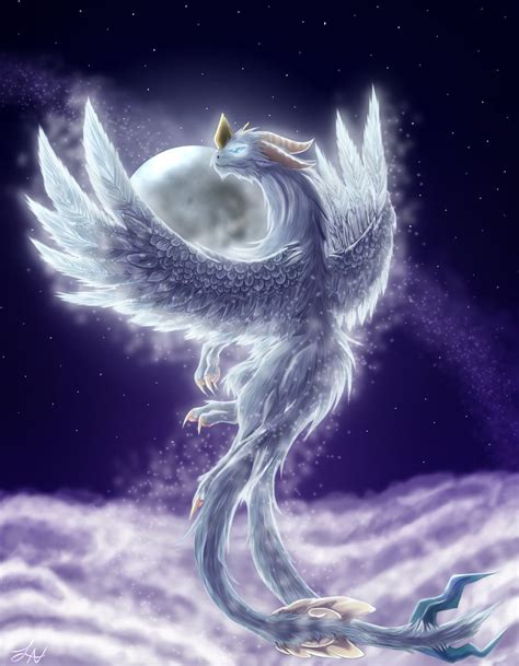 Moon Dragon Mythical Creatures Art Dragon Artwork Fantasy Dragon