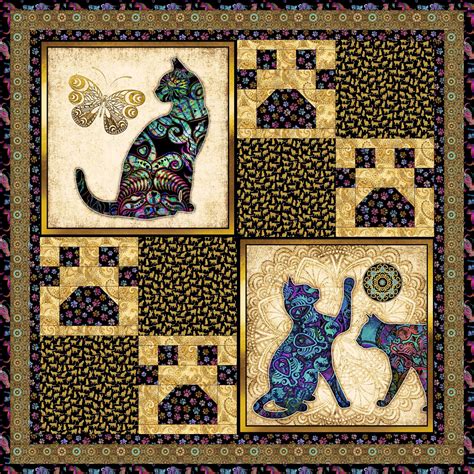 My New Pattern For Quilting Treasures Cat Quilt Patterns Cat Quilt