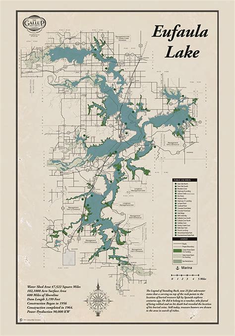 Explore The Beauty Of Lake Eufaula With This Handy Map Agger1985