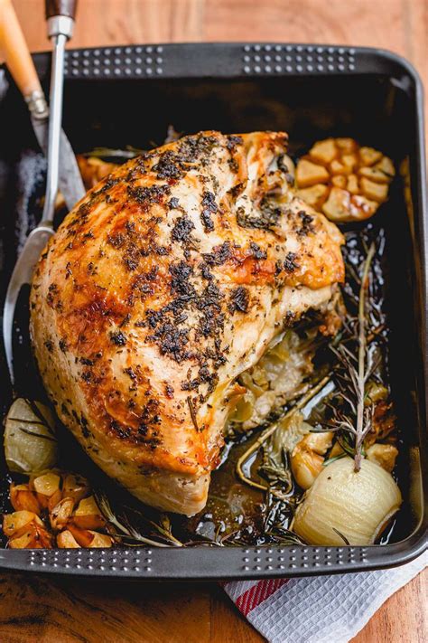 Roasted Turkey Breast With Garlic Herb Butter Turkey Recipes