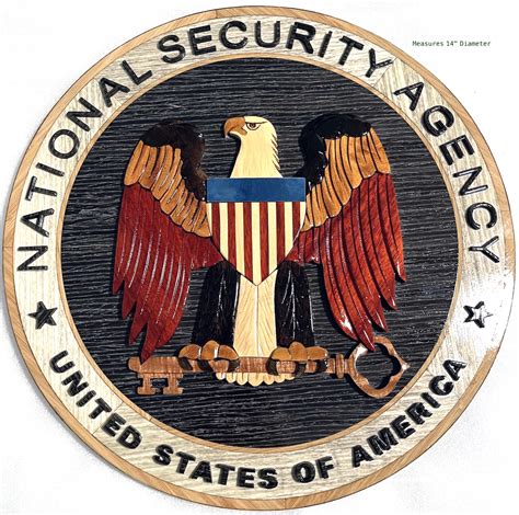 National Security Agency Wooden Plaque