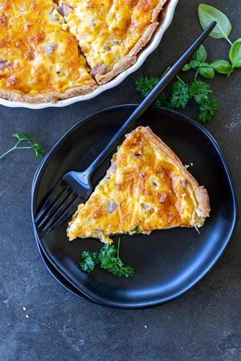 Ham And Cheese Quiche Recipe The Easiest Momsdish